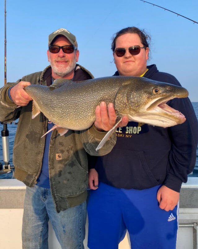 Customers fishing on Lake Ontario Fishing Charter